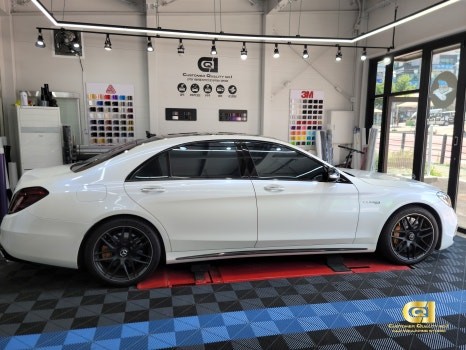벤츠 S클래스 63AMG 전체랩핑 시공완료 수원랩핑 전문점 씨앤큐원 에서 / 수원 오목천동