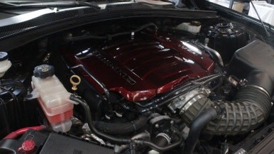 쉐보레 카마로 엔진룸 카본 수전사 엔진커버 장착 작업 / 경기 광주