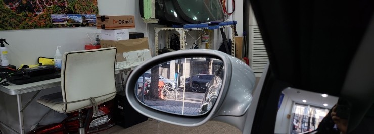 [분당벤츠전문점] 벤츠 S클래스 W221 S500 2006년식 순정 옵션 제외된 AUX코딩 블루투스 오디오 만들기 사각지대 개선 안전운전 필수품 옵틱글래스 광각미러 교체 / 성남 분당구 정자동