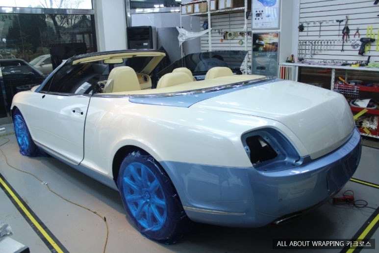 벤틀리 컨버터블 전체랩핑, 수입차 카스킨 전문점 카크로스 / 경기 광명