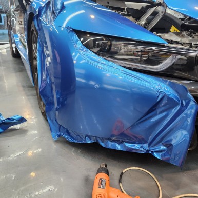 BMW i8 블루메탈릭은 어떤 느낌일까? 전체랩핑 추천 컬러! / 광명, 안양, 시흥