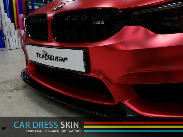BMW M4 튜닝 무광레드크롬 인천래핑 (택랩)