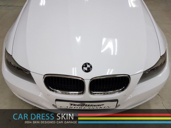 BMW E90 320i 유광화이트 전체카스킨 X 에이버리데니슨 / 인천 서구