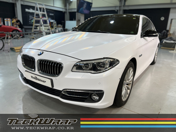 BMW F10 5시리즈 순정 화이트에서 무광화이트로 랩핑 (Feat.색상비교) / 인천 서구