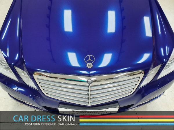 벤츠 E300 블루색 랩핑 X 에이버리 마그네틱버스트 / 인천 서구