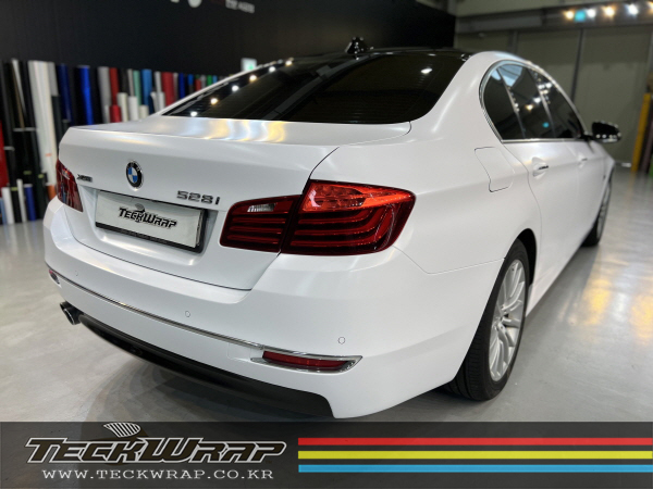 BMW F10 5시리즈 순정 화이트에서 무광화이트로 랩핑 (Feat.색상비교) / 인천 서구