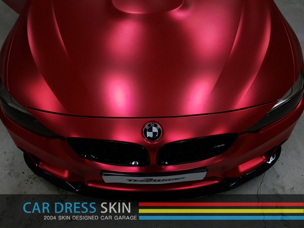 BMW M4 튜닝 무광레드크롬 인천래핑 (택랩)
