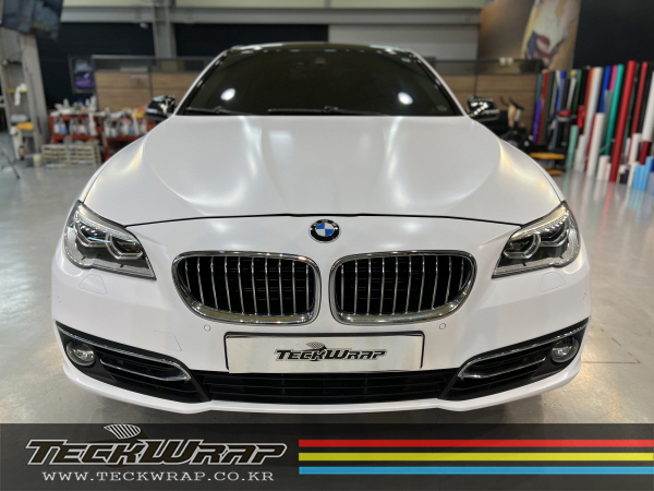 BMW F10 5시리즈 순정 화이트에서 무광화이트로 랩핑 (Feat.색상비교) / 인천 서구