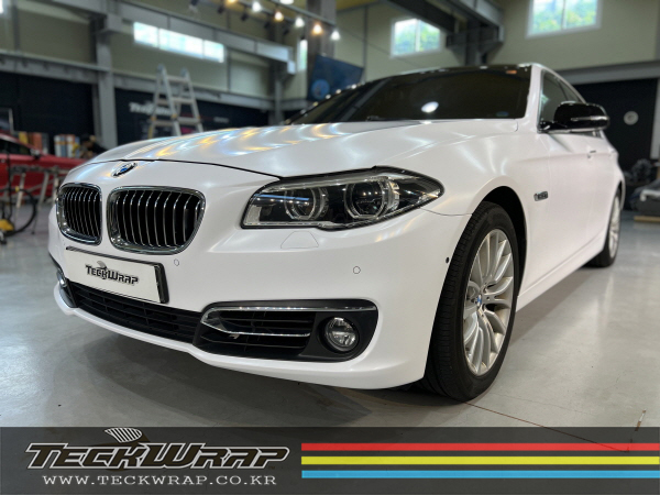BMW F10 5시리즈 순정 화이트에서 무광화이트로 랩핑 (Feat.색상비교) / 인천 서구