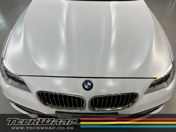 BMW F10 5시리즈 순정 화이트에서 무광화이트로 랩핑 (Feat.색상비교) / 인천 서구