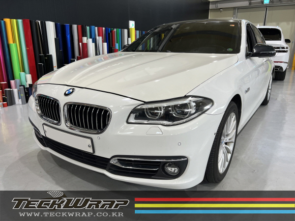 BMW F10 5시리즈 순정 화이트에서 무광화이트로 랩핑 (Feat.색상비교) / 인천 서구