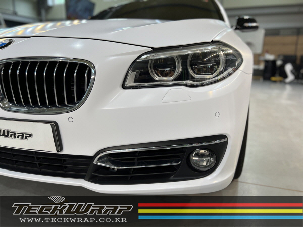 BMW F10 5시리즈 순정 화이트에서 무광화이트로 랩핑 (Feat.색상비교) / 인천 서구