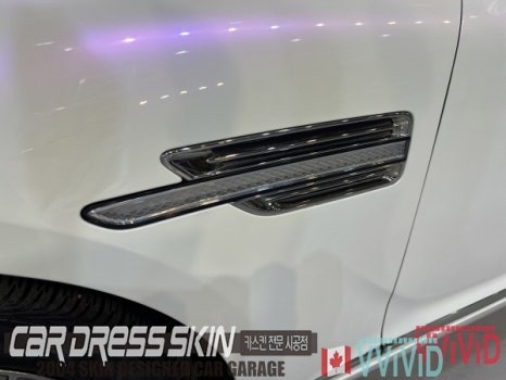 제네시스 G90 화이트카멜레온 화이트+라벤더펄 택랩 정품랩핑 / 인천 서구 가좌동