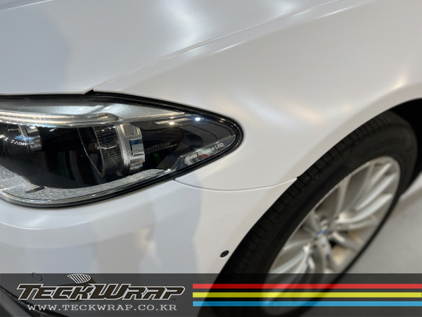 BMW F10 5시리즈 순정 화이트에서 무광화이트로 랩핑 (Feat.색상비교) / 인천 서구