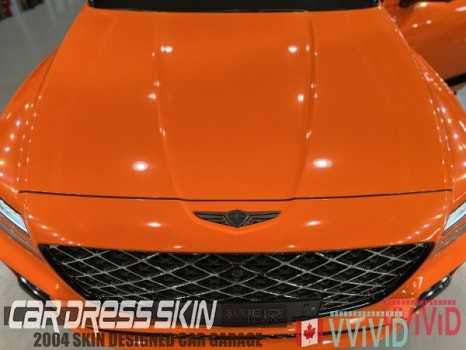 제네시스 신형 GV80 쿠페 출고하자마자 전체랩핑? '하이그로시 오렌지' 에르메스랩핑 GV80랩핑 / 인천 서구 가좌동