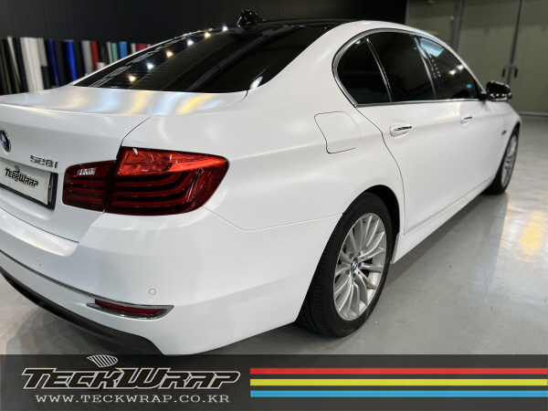 BMW F10 5시리즈 순정 화이트에서 무광화이트로 랩핑 (Feat.색상비교) / 인천 서구