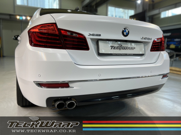 BMW F10 5시리즈 순정 화이트에서 무광화이트로 랩핑 (Feat.색상비교) / 인천 서구