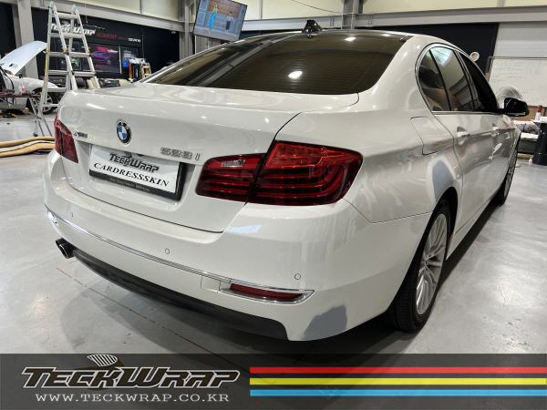 BMW F10 5시리즈 순정 화이트에서 무광화이트로 랩핑 (Feat.색상비교) / 인천 서구