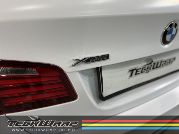 BMW F10 5시리즈 순정 화이트에서 무광화이트로 랩핑 (Feat.색상비교) / 인천 서구