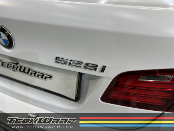BMW F10 5시리즈 순정 화이트에서 무광화이트로 랩핑 (Feat.색상비교) / 인천 서구
