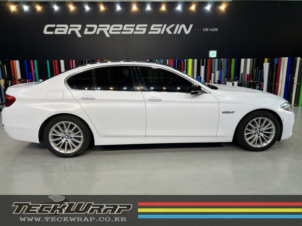 BMW F10 5시리즈 순정 화이트에서 무광화이트로 랩핑 (Feat.색상비교) / 인천 서구
