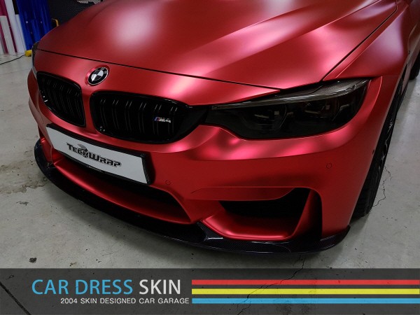 BMW M4 튜닝 무광레드크롬 인천래핑 (택랩)