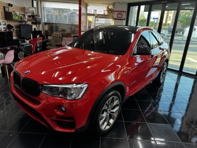 BMW F26 X4 강렬한 레드 랩핑으로 스포츠성이 짙어지다. [전체랩핑, 루프스킨, 포인트 랩핑] 대전 카드레스스킨 / 대전 중구 산성동