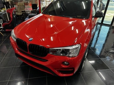 BMW F26 X4 강렬한 레드 랩핑으로 스포츠성이 짙어지다. [전체랩핑, 루프스킨, 포인트 랩핑] 대전 카드레스스킨 / 대전 중구 산성동