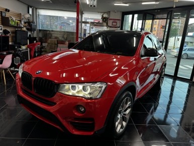BMW F26 X4 강렬한 레드 랩핑으로 스포츠성이 짙어지다. [전체랩핑, 루프스킨, 포인트 랩핑] 대전 카드레스스킨 / 대전 중구 산성동