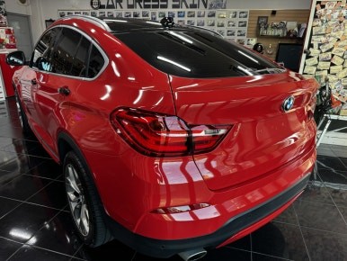 BMW F26 X4 강렬한 레드 랩핑으로 스포츠성이 짙어지다. [전체랩핑, 루프스킨, 포인트 랩핑] 대전 카드레스스킨 / 대전 중구 산성동