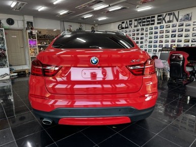 BMW F26 X4 강렬한 레드 랩핑으로 스포츠성이 짙어지다. [전체랩핑, 루프스킨, 포인트 랩핑] 대전 카드레스스킨 / 대전 중구 산성동