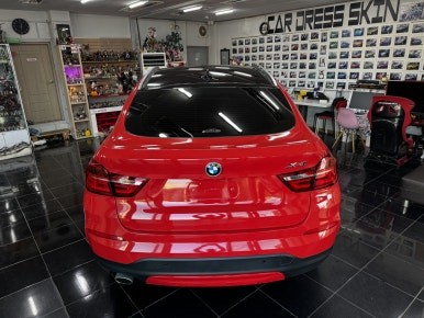 BMW F26 X4 강렬한 레드 랩핑으로 스포츠성이 짙어지다. [전체랩핑, 루프스킨, 포인트 랩핑] 대전 카드레스스킨 / 대전 중구 산성동