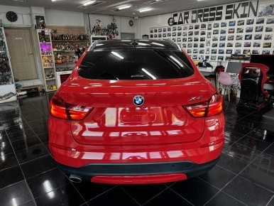 BMW F26 X4 강렬한 레드 랩핑으로 스포츠성이 짙어지다. [전체랩핑, 루프스킨, 포인트 랩핑] 대전 카드레스스킨 / 대전 중구 산성동