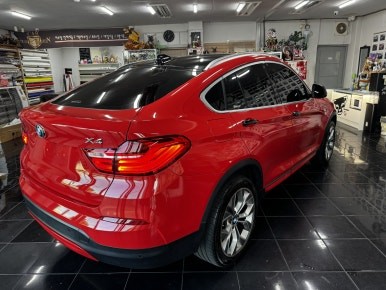 BMW F26 X4 강렬한 레드 랩핑으로 스포츠성이 짙어지다. [전체랩핑, 루프스킨, 포인트 랩핑] 대전 카드레스스킨 / 대전 중구 산성동