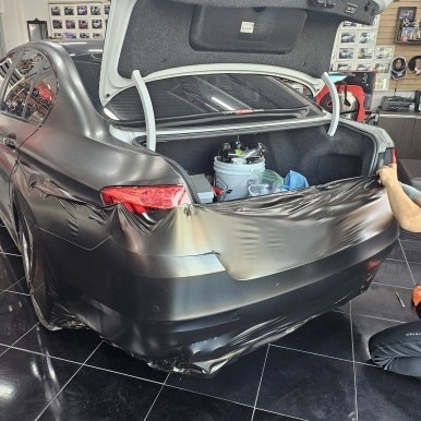 BMW 5시리즈 528i 사고 수리 랩핑 더스트 골드 대전 카드레스스킨 / 대전 중구 산성동