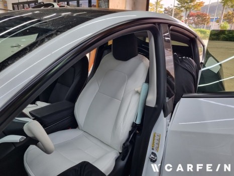 카페인w 김포 테슬라 모델Y 시트커버 시공 / 대구시 수성구