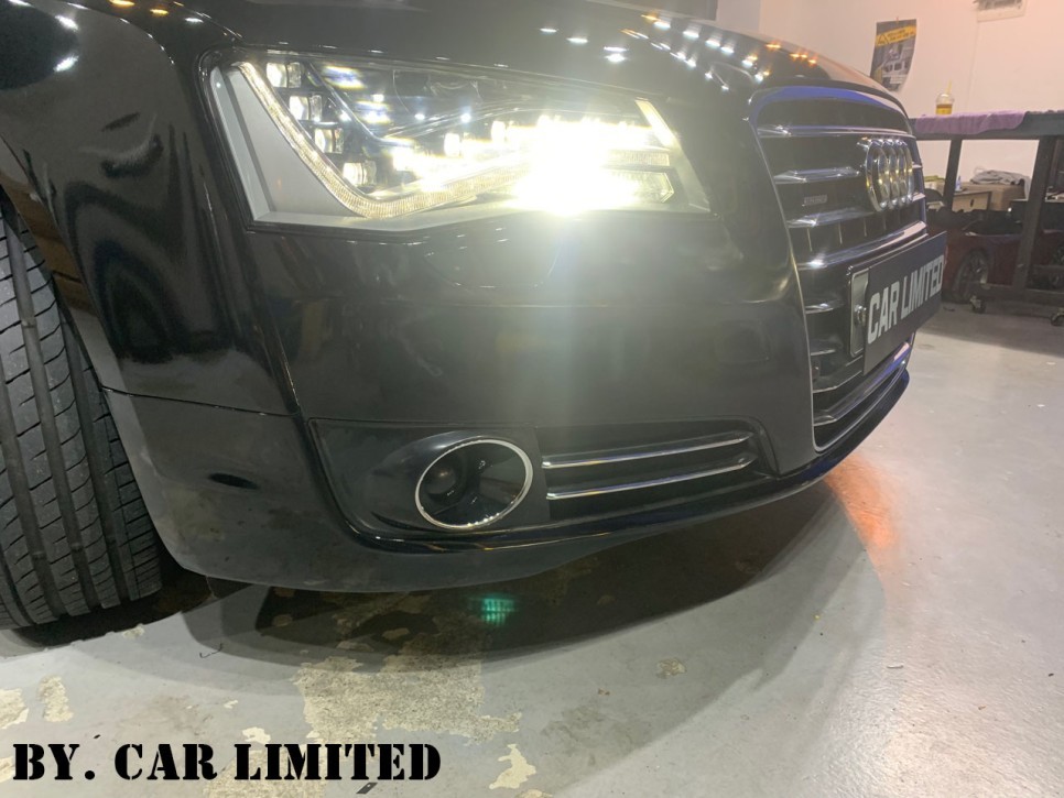 아우디 A8 전체랩핑 시공 / 3m 2080 유광블랙 / 인천랩핑 / 구월동랩핑 / 카 리미티드[CAR LIMITED] / 인천, 부평, 부천