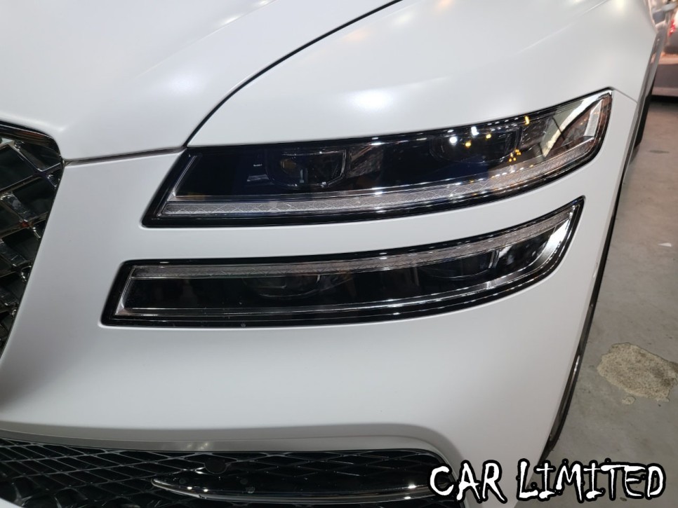 제네시스 G80 전체랩핑 시공 / 에이버리 슈프림 사틴 화이트 / 인천랩핑 / 구월동랩핑 / 카 리미티드[CAR LIMITED] / 인천, 부평, 부천