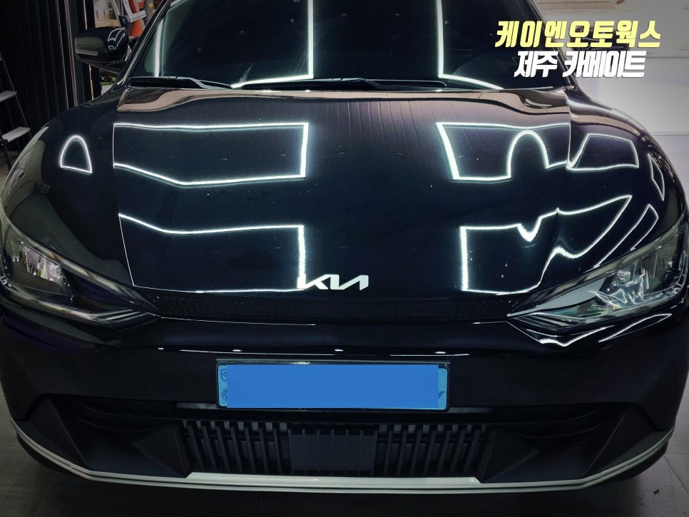 EV6 자동차 전면 주차 감지기, 모비스 순정 전방 센서 설치 작업기 / 제주시 오라삼동
