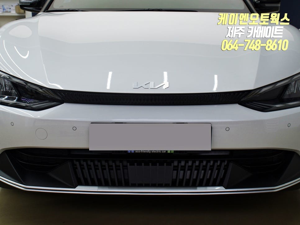 제주 EV6 전방감지기 주차센서 장착 작업 / 전방 주차 거리 경고 순정 옵션 튜닝 / 제주시 오라삼동