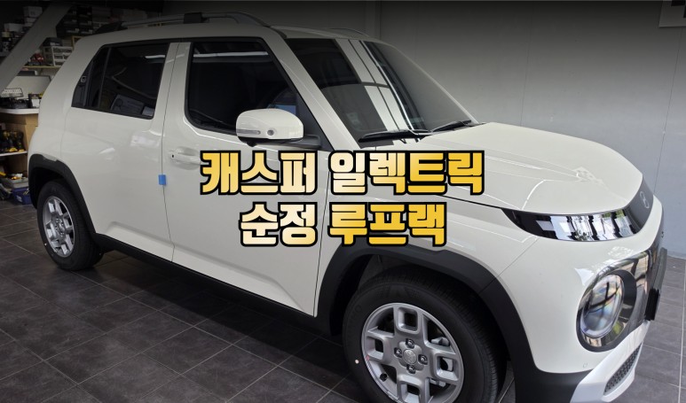 캐스퍼 일렉트릭 차박 캠핑 필수 아이템 순정 루프랙 짐보관 옵션 장착기 / 전주 덕진동