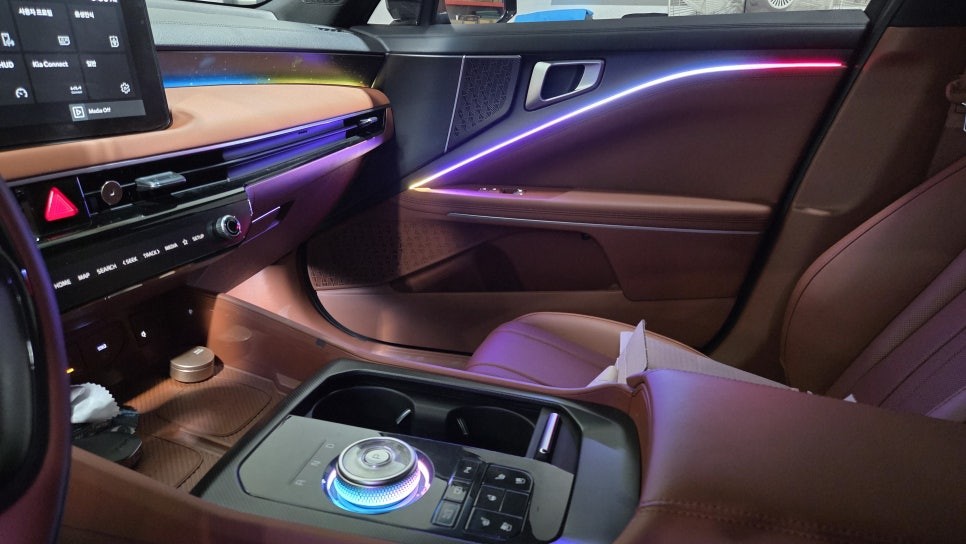 광주 K8 페이스리프트 엠비언트 순정연동  비노출 시공, 모션 설정 방법 / 광주 북구