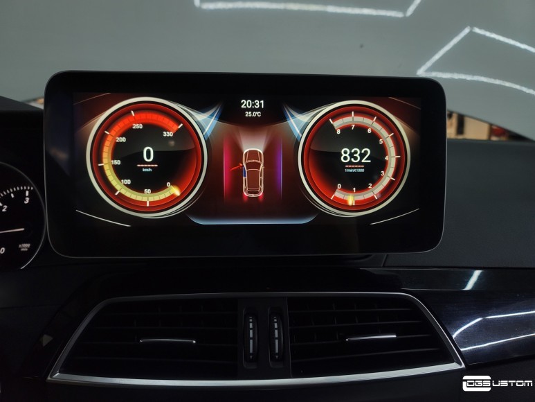 벤츠 W204 안드로이드올인원 10.25인치, 라이트 수리 시공 By. 구미 디지나인커스텀 / 구미, 대구