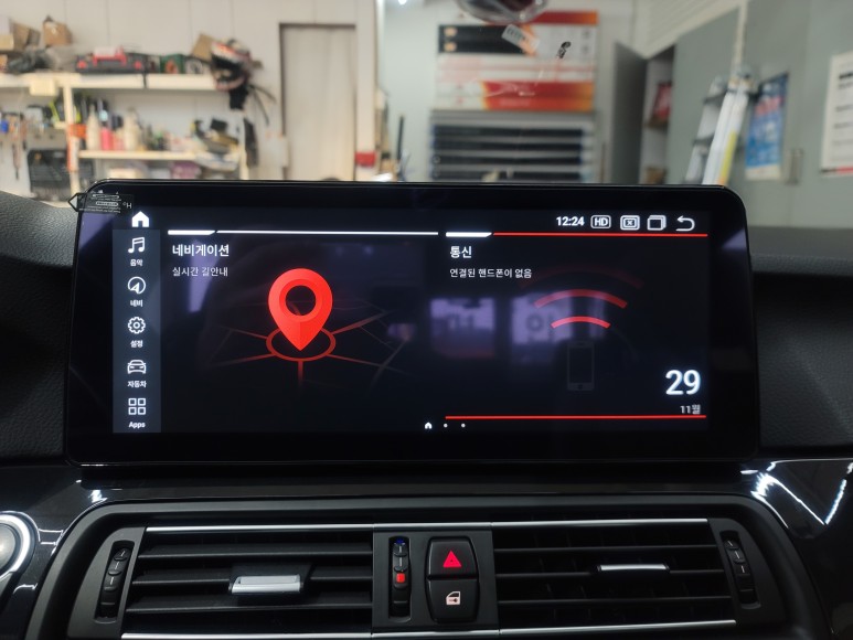 BMW F10 520d 안드로이드올인원 시공 / 구미, 대구