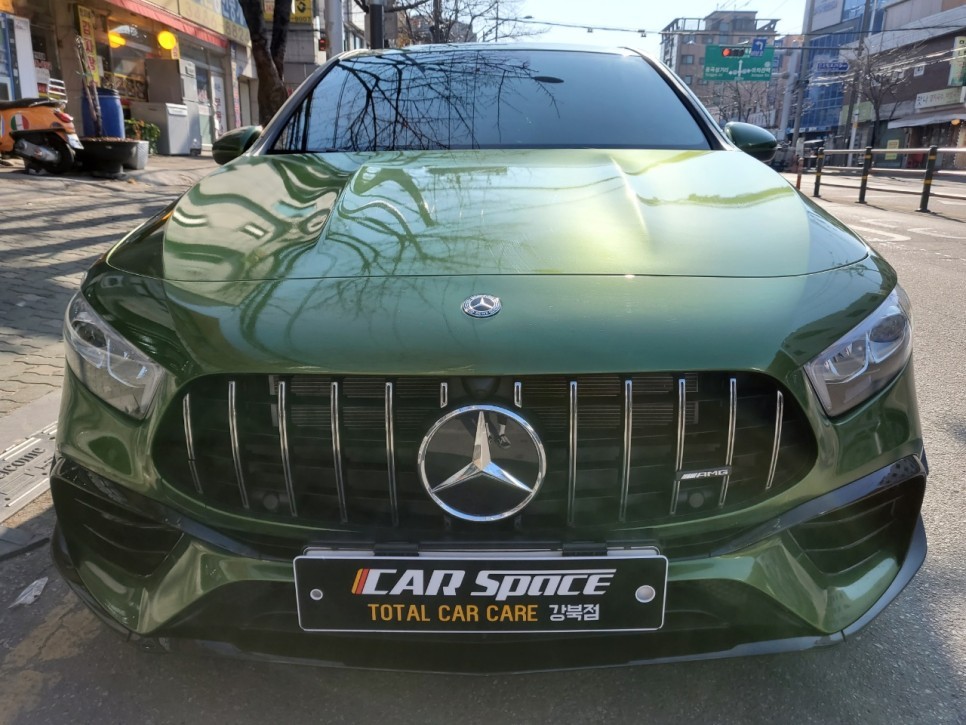 'A45 AMG' 맘바그린 풀랩핑, 카스페이스 강북점은 못하는게 없어요 / 서울 광진구, 중곡, 건대