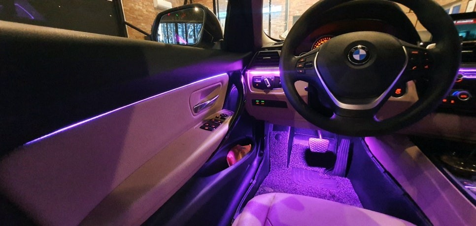 BMW 3시리즈 비노출 엠비언트 어두운 실내분위기 바꾸기!