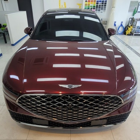 제네시스 G90 전체 랩핑 고광택 와인 컬러로 완성된 품격 / 하남 감일동