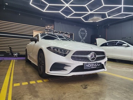 경기남부 / 벤츠 CLS300d 다이아몬드그릴에서 세로그릴로 교체 시공 / 수원 영통구 / 수원.화성