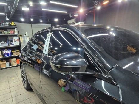 양재동 BMW 740 i 크롬 딜리트(크롬 죽이기) 부분 랩핑 / 강남구 역삼동