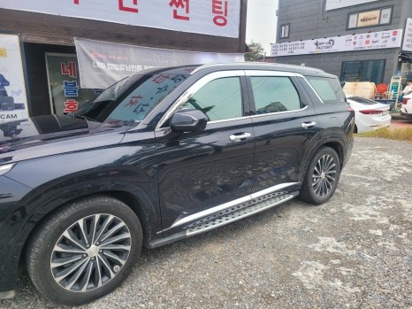 현대 펠리세이드 열차단썬팅 애니가드 COCO9 최고급필름시공 너무이뻐졌습니다. 차주분이원하시는 안드로이드올인원 개조장착 듀얼모니터가 되어버렸네요!#청주펠리세이드반사썬팅 / 청주, 세종, 천안